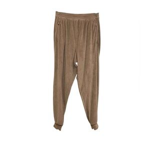 SKIMS Velour Jogger Pants Women's Size Medium - Tan